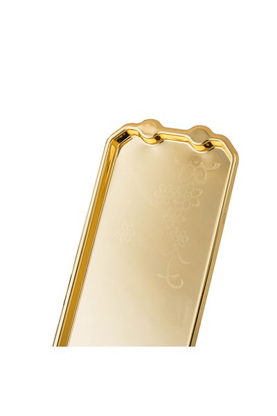 Dania Single serving tray for pastries, sweets and chocolates, made of metal, size 39*16 cm, with a beautiful design