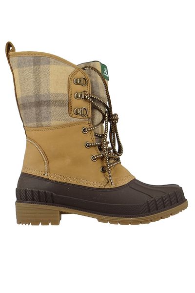 Kamik Sienna 2 Waterproof Nk2186 Damen Stiefel Winterstiefel Winterschuhe Leder Braun Tan Plaid
