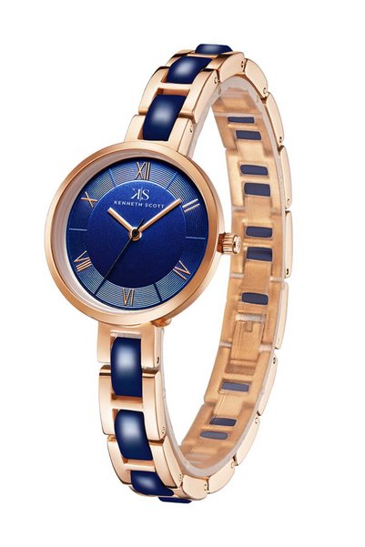 Kenneth Scott Women Analog Blue Dial Watch - K22521-KCNN
