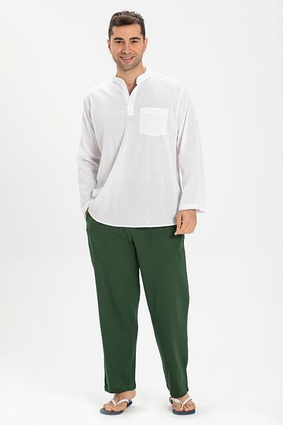 Eliş Şile Bezi Şile Bezi Women's Summer Baggy Trousers Green Ysl