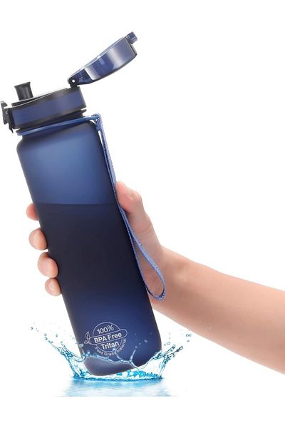 COOYA Water Bottle 1L Leak-Proof, Drink Bottle with Flip Top Lid for Fitness Cycling and Outdoor Sports