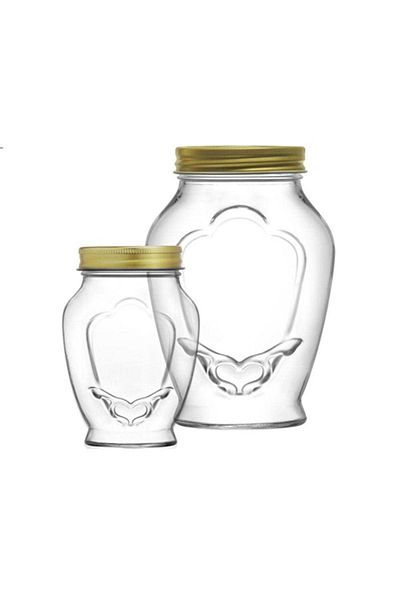 LA 2-piece clear glass storage containers with airtight lids