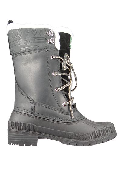 Kamik Sienna H Waterproof WK2048 Damen Stiefel Winterstiefel Winterschuhe Leder Schwarz Black