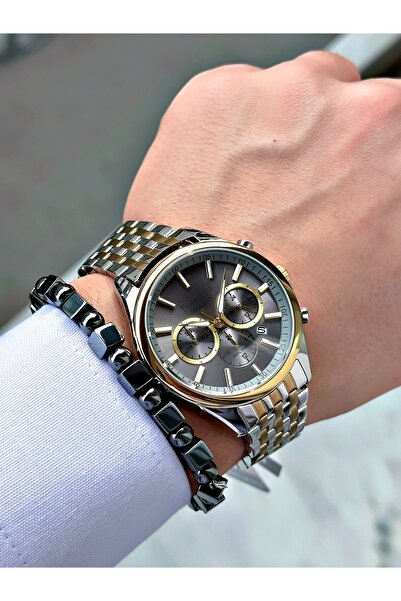 Ferrucci FERRUCCİ FUNCTION GRİ KADRANLI GOLD GÜMÜŞ METAL ERKEK KOL SAATİ