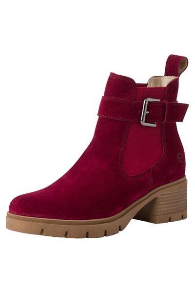 Tamaris Damen Sportliche Stiefelette 1-25447-43 Rot 500 Red Leder mit TOUCH-IT