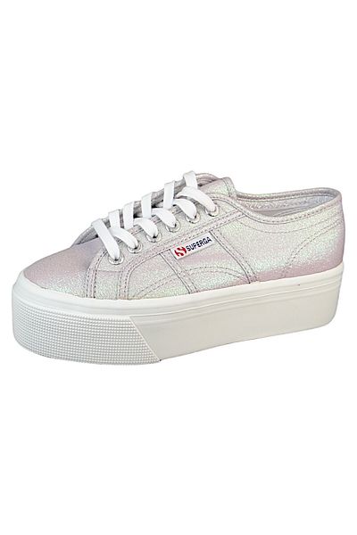 Superga Damen Low Sneaker 2790 Platform Lame Low Top S61174w Lila A1h Pastel Lilla Iridescent Textil/synthet