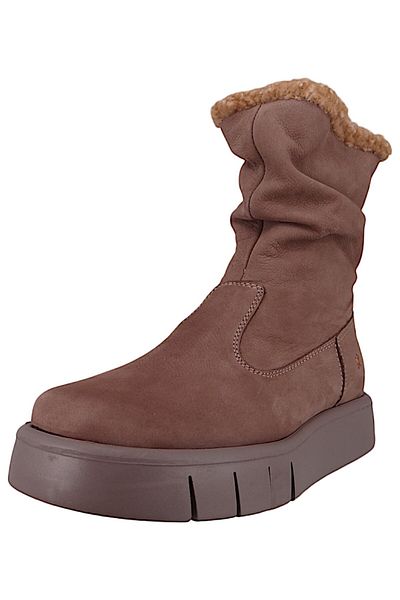 ART Damen Elegante Stiefel Malaga gefüttert 1347 Grau Taupe Leder
