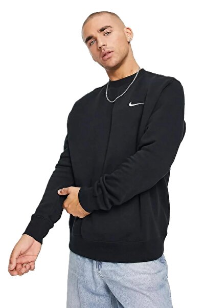 Nike Solo Swoosh Fleece Erkek Siyah Spor Sweatshrit