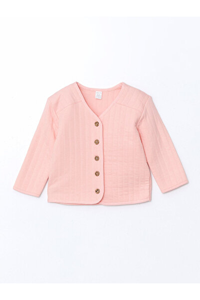 LC Waikiki Nevavm V-Neck Baby Girl Cardigan with a Difference