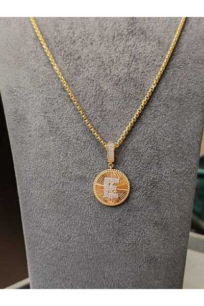 Berr Diamond 14 AYAR ALTIN CHARM '' E '' HARFİ KOLYE
