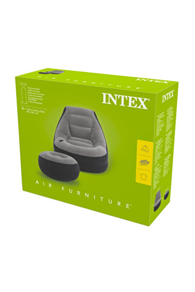 Intex Ultra Lounge Living Room Air Furniture Inflatable Sofa Set With Ottoman Footrest