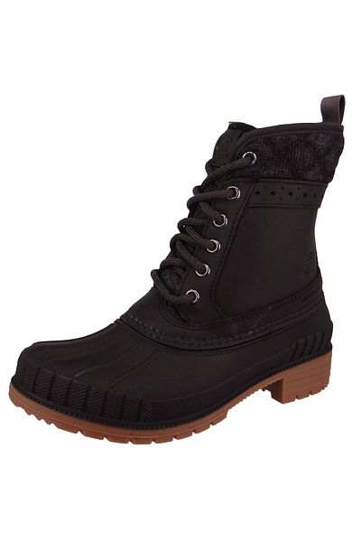 Kamik Damen Winterstiefel Stiefel Sienna Mid L WK2067 Schwarz BLK Black Leder/Synthetik mit DOVER & EVA