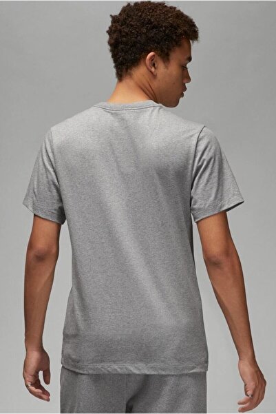 Nike Air Jordan Mj Brand Graphic Crew Men's Gray Sports T-Shirt