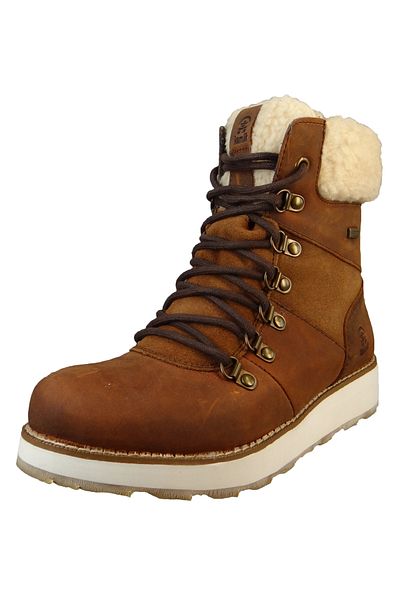 Kamik Damen Winterstiefel Winterschuhe Ariel F WK2059 Braun Cognac Leder mit EDITH LaufsohleEVA