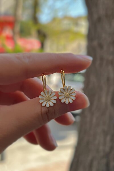 Erer Gümüş Gümüş papatya model çocuk küpesi is23121f2