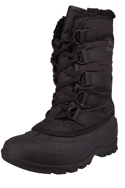 Kamik Damen Winterstiefel Winterschuhe Billie NK2475 Schwarz Black mit ICEKISS LaufsohleEVA
