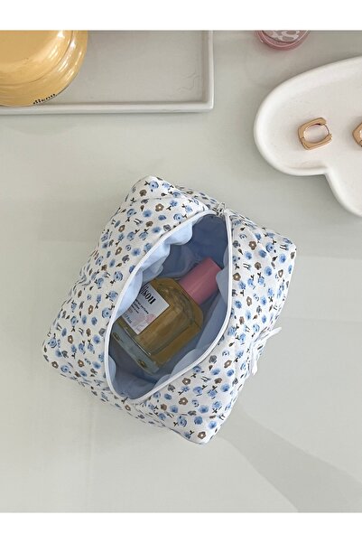 Lulishop Маленька косметичка з синіми квітами