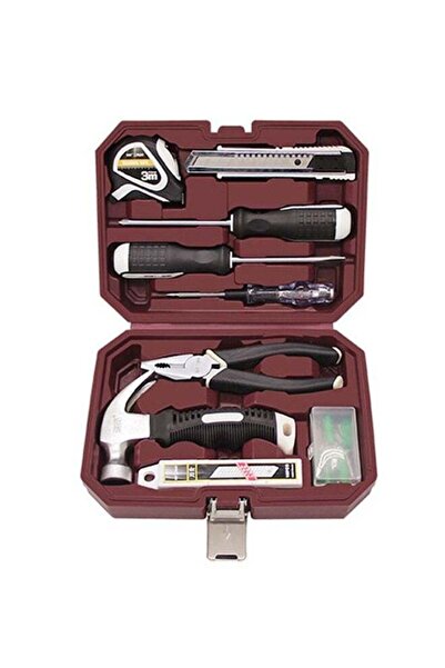 COOYA 9-Piece Set Hardware Tool Set, Multi-purpose Screwdriver Hammer Set, Ergonomically Designed