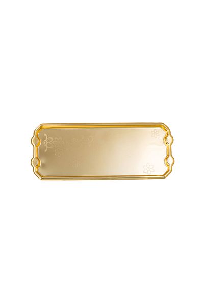 Dania Single serving tray for pastries, sweets and chocolates, made of metal, size 39*16 cm, with a beautiful design