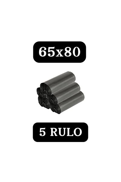 By Cleaner Black Standard Large Size 65X80 Garbage Bag 5 Rolls