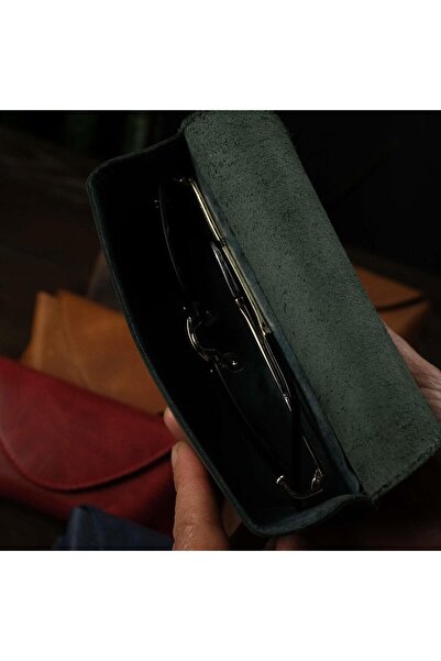 eonaks Genuine Leather Luxury Glasses Case Storage Container