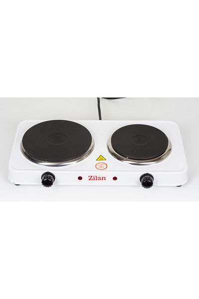 Zilan Double electric hob, ZLN-2180 White, 49 x 30 x 9 cm, 2500W, adjustable thermostat