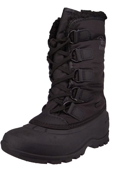 Kamik Damen Winterstiefel Winterschuhe Billie NK2475 Schwarz Black mit ICEKISS LaufsohleEVA