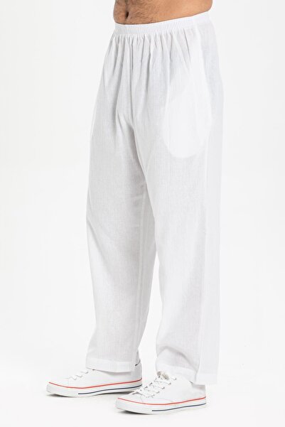 Eliş Şile Bezi Ανδρικό Summer Shalwar - White Byzy