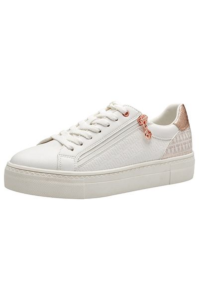 Tamaris Damen Low Sneaker Low Top 1-23313-41 Weiß 119 White/rose Gold Textil/synthetik