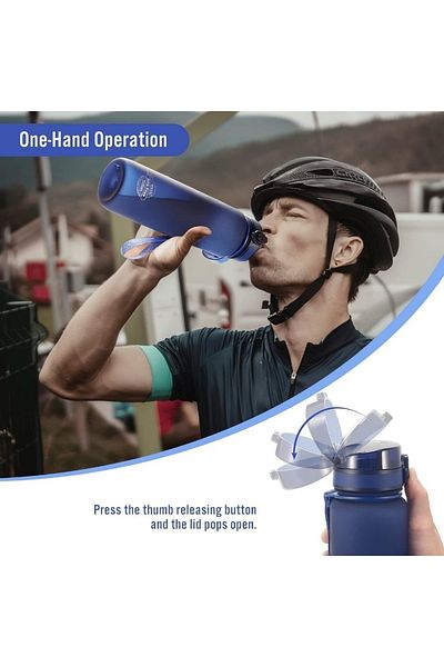 COOYA Water Bottle 1L Leak-Proof, Drink Bottle with Flip Top Lid for Fitness Cycling and Outdoor Sports