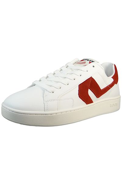 Levi's Herren Low Sneaker Swift Low Top 235658-846 Weiß 251 Reg White/ Red Kunstleder