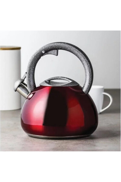 Ambition Gas stove kettle with whistle 2.3L (2.9L), induction, red, Jasper