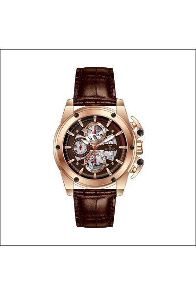 Raymond Rym-4469 Paslanmaz Çelik Kasa - Deri Kordon - 2 Yıl Garanti - Erkek Kol Saati