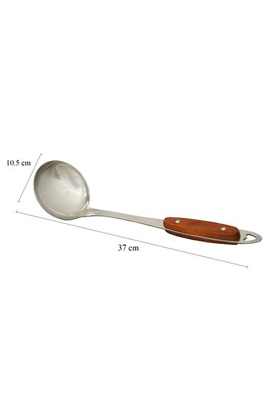 Generic Stainless steel food scoop with wooden handle