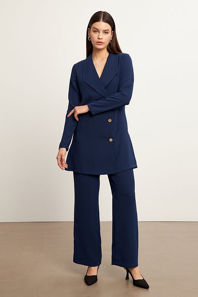 VAVİNOR Liora Jacket Pants Set - Indigo