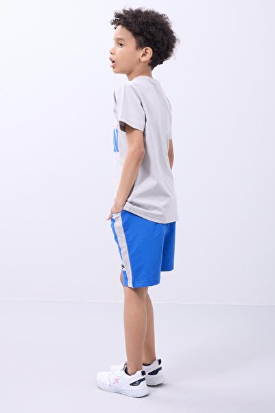 Perendi Κοστούμι με κοντομάνικο σορτς με λεπτομέρεια για αγόρι - Summer Sports Combination Grey