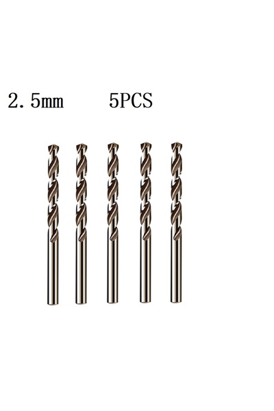 Choice3 2.5mm 5PCS 5/10pcs HSS M35 Cobalt Drill Bit 1mm 1.5mm 2mm 2.5mm 3mm F...
