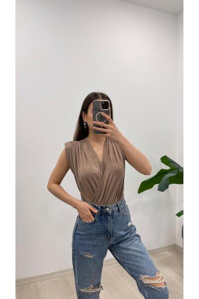 Nazline Жіноча блуза з підкладкою, застібкою знизу та кружевим коміром