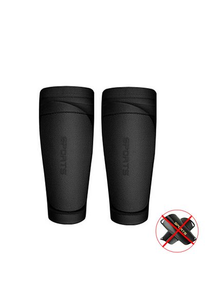 loogdeel XL Black Loogdeel 1 Pair Shin Guard Sleeves Soccer Youth Calf Support Compression Sleeves Football L