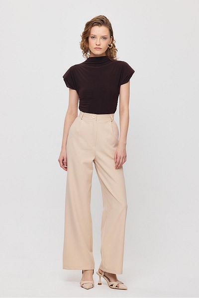 Rays Pens Detail Beige Trousers 4003A