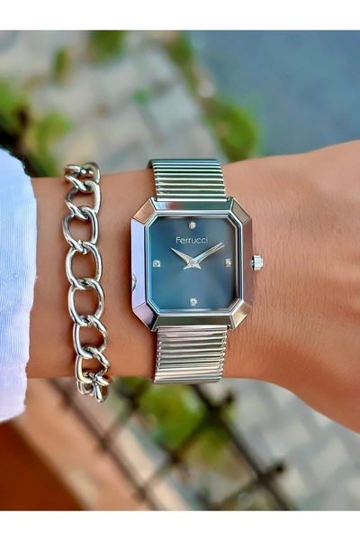 Ferrucci Steel Cord 3 Atm Waterproof Women's Wrist Watch + Bracelet with Gift