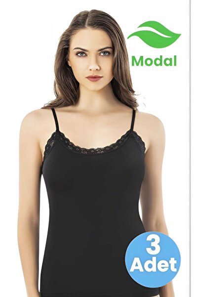 Tezzgelsin Жіночий трикотажний топ з бретельками та мереживом