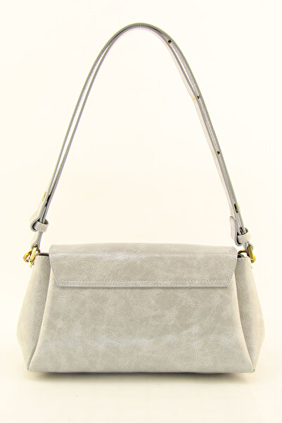 HNB Жіноча сіра м'яка сумка середнього розміру через плече