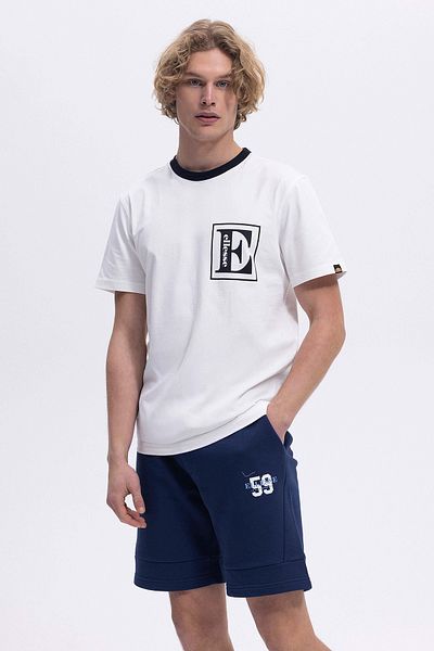 Ellesse Printed Cotton Regular Fit Stripe Detailed Crew Neck t Shirt Men's t Shirt Em458