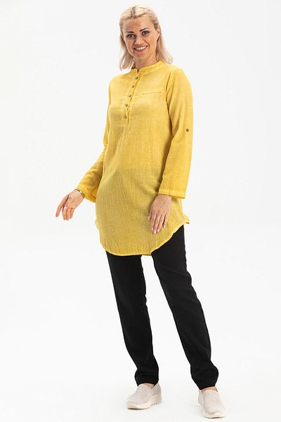 Eliş Şile Bezi Acacia Sile Cloth Summer Tunic Yellow Yellow
