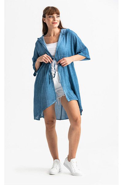 Eliş Şile Bezi Blue Ktmv Sile Cloth - Summer Tunic - Jeans