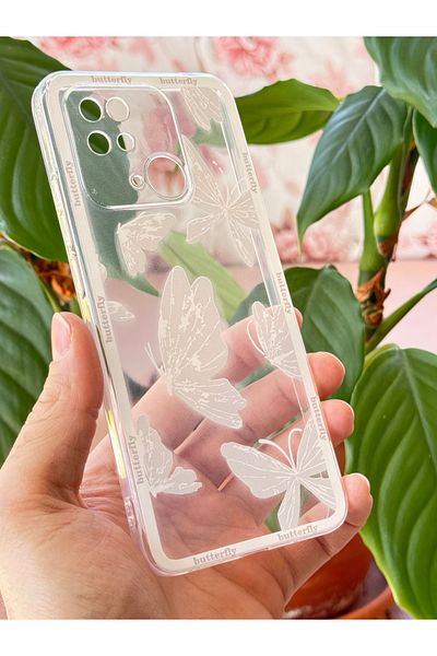 Fibaks جراب متوافق مع هاتف Redmi 10c بتصميم نمط حماية للكاميرا وغطاء سيليكون ناعم ومرن وشفاف