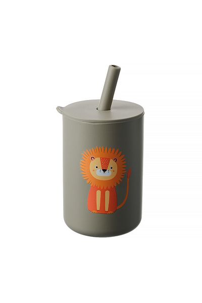 Choice Aeb0001-11 Baby Feeding Drinkware Straw Cup Baby Cartoon Learning Feeding Cup Food Grade Silicone To