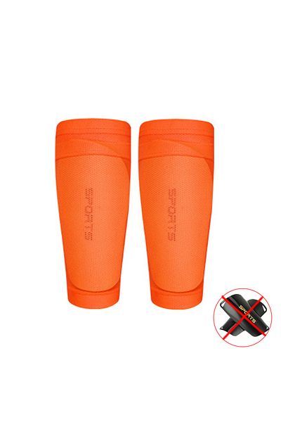 loogdeel M Orange Loogdeel 1 Pair Shin Guard Sleeves Soccer Youth Calf Support Compression Sleeves Football L