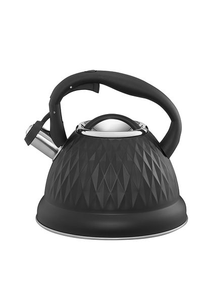 Ambition Ceainic aragaz cu fluier 2.5L (2.8L), negru, Rombo